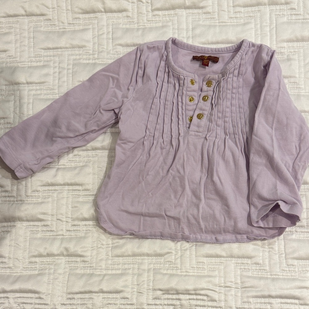 7 For All Mankind Lilac Long Sleeve Kids Top